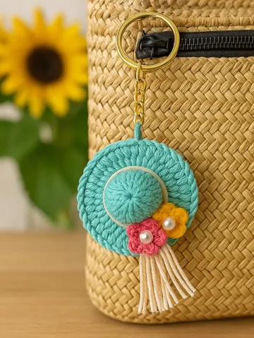 Crochet Mini Hat Pattern - Miniature Vacation Straw Hat - Tiny Crochet Ornaments $4.50