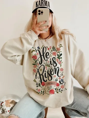 Christian Easter Graphics, Floral Resurrection PNG, Jesus Designs, Sublimation T-Shirt Art, Easter Clipart $3.62