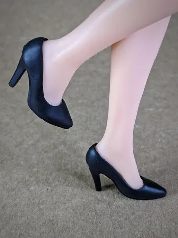 Classic black heels shoes for 30 cm fashion female dolls $25.00