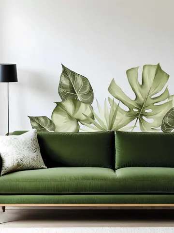 Palm leaves Wall Decal Greenery Tropical el103 $27.99