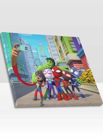 Spidey and amazing friends Frame Canvas Print, Wall Art Home Decor Poster $24.00