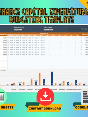 Finance Capital Expenditure Budgeting Template, Google Sheets, Digital Download for CAPEX Planning & Expense Tracking $5.46