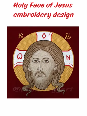 Holy Face of Jesus embroidery design $120.00