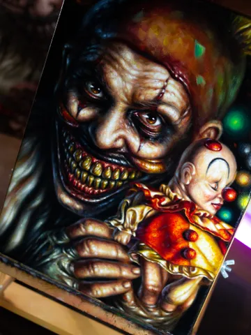 Original oil painting AHS Twisty the clown