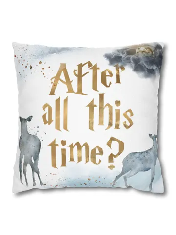 After all this time Always Polyester Square Pillowcase Cover - Wizarding World Home Decor, Bedroom Accent, Wizarding World Gift pillow cover $36.30
