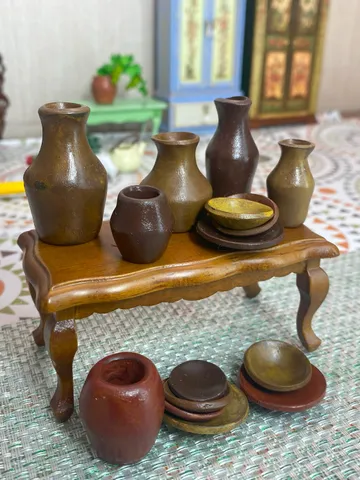 Dishes for dolls. A set of earthenware. 1:12. Pitchers.Dollhouse. Dishes for dolls. $65.00