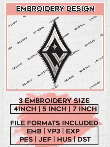 WNBA Las Vegas Aces Basketball Team Embroidery Files, WNBA Las Vegas Team Embroidery Designs, Basketball Teams, 3 sizes, Machine embroidery designs, Digital Download $6.99