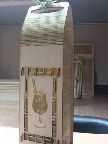 Digital Template Cnc Router Files Cnc Wine Box Files for Wood Laser Cut Pattern $7.50