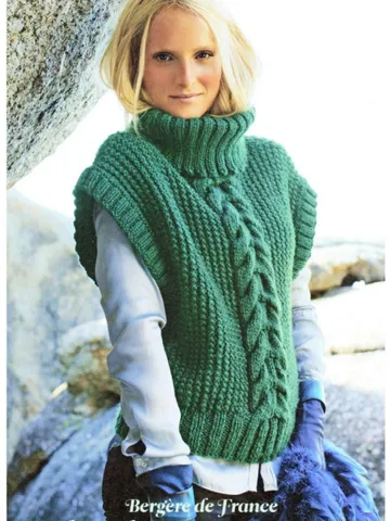 Waistcoat pattern women chunky bulky vest top knitting sleeveless sweater pattern pdf instant download $6.68