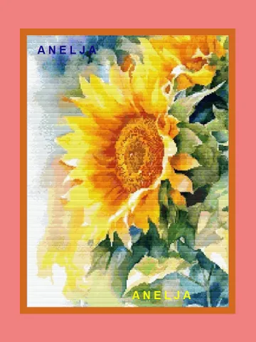 Pattern for cross stitch Sunflower ART