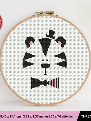 Tiger Black White Cross stitch pattern | Embroidery Pattern | Instant Download | Embroidery Designs $4.14
