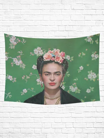 Frida Kahlo Wall Tapestry, Cotton Linen Wall Hanging $48.00