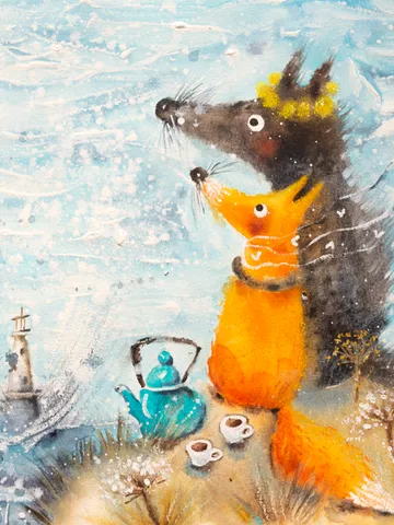 Original work by Julia Schigal "Ocean of Hope" - watercolor, gouache $159.00