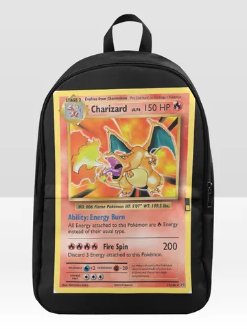 Charizard Card Backpack $39.97