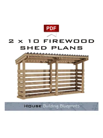 Diy 2 x 10 firewood shed plans for outdoor pdf. Timber frame shed plans for garden. Wooden backyard firewood shed plans. $12.00