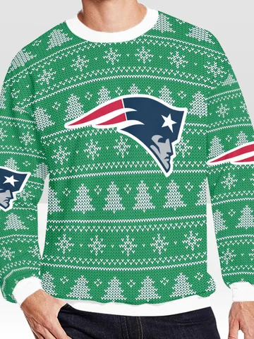 New England Patriots Ugly Christmas Sweater, Christmas Sweatshirt $60.00