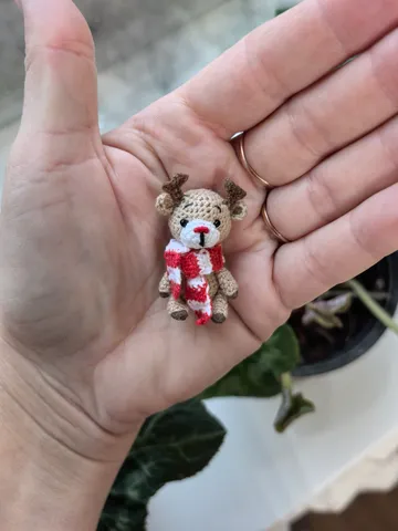 miniature crochet deer