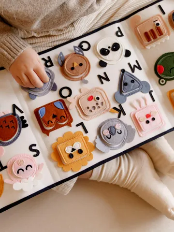 Felt ABC Quiet Book for Toddlers, Handmade Alphabet Learning Book, Montessori Animal ABC Activity Book, Learn Letters Toddlers, Kinderkrama $85.00