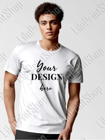 White Mens Shirt model Mockup JPG lifestyle model shirt mockup, t shirt mockup digital tshirt mock up flat lay. Instant download $2.71