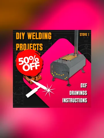 Welding Project Plans Drawings Stove 1 (DXF, PDF) $24.00