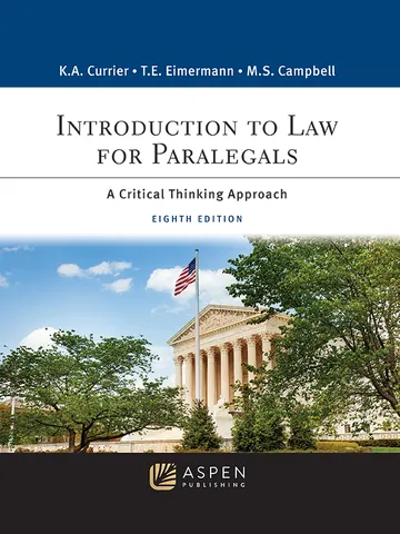 Introduction to Law for Paralegals A Critical Thinking Approach, 8th Edition Digital Download Ebook PDF $3.99