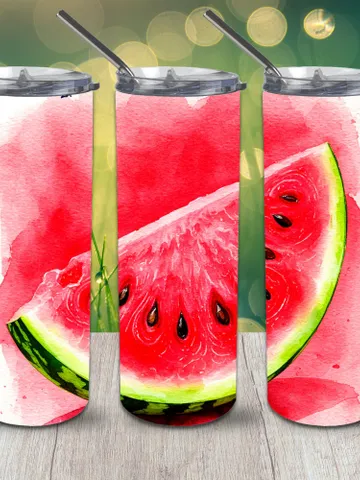 Watermelon Tumbler Wrap PNG $2.00