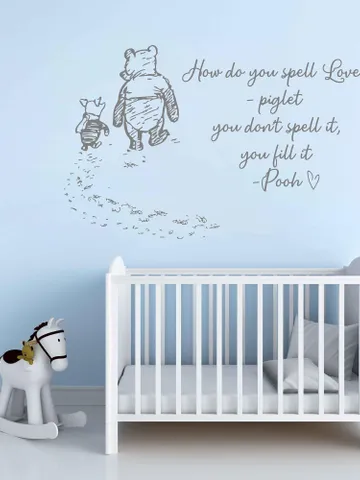 Winnie the Pooh Wall Decal Quote Sticker ik3973 $23.99