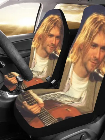 Kurt Cobain Car Seat Covers Set of 2 Universal Size $69.97