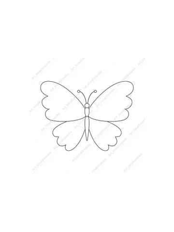 Butterfly 2 vector doodle EPS $10.00