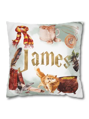 Personalised Wizarding World Pillowcase - Magical Home Decor, Wizard Fan Gift, Fantasy Bedroom Accent, Throw Pillow Cover, Movie Inspired $36.30
