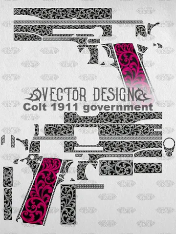 VECTOR DESIGN Colt 1911 government Scrollwork 12 $100.00