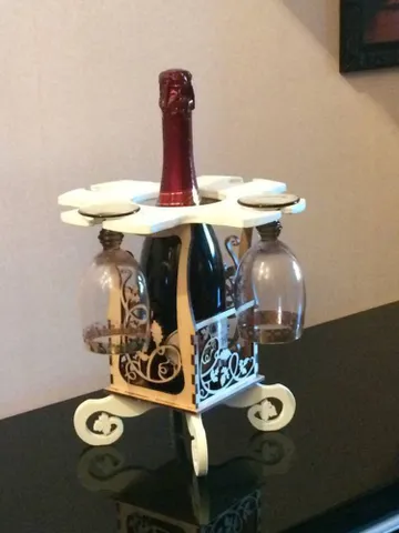 Digital Template Cnc Router Files Cnc Stand Wine Files for Wood Laser Cut Pattern $6.50