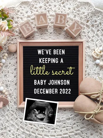 Pregnancy Announcement Digital Baby Announcement for Social Media, Editable Template Digital File $7.00