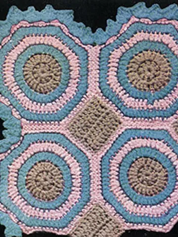 Crochet Pattern Vintage Afghan Flagstone Digital Download PDF $1.90