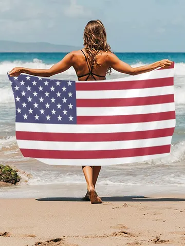 Flag of the United States of America USA Beach Towel $45.00