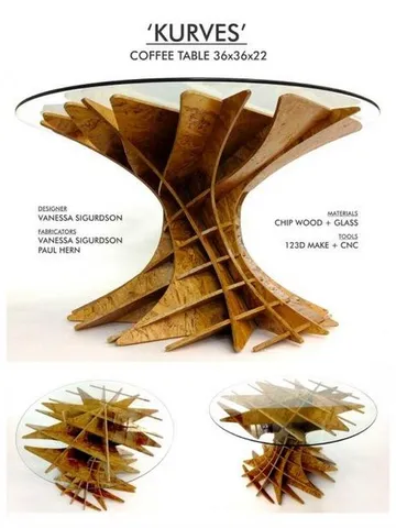 Digital Template Cnc Router Files Parametric Table Cnc for Wood Laser Cut Pattern $6.50