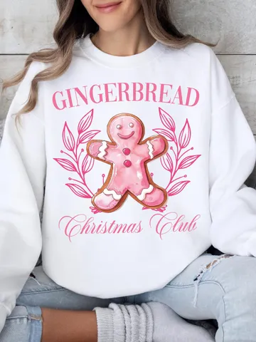 Pink Gingerbread Christmas Club Png, Christmas kids Png, Pink Christmas PNG, Funny Christmas png, Christmas Shirt PNG, Christmas Candy png $4.56