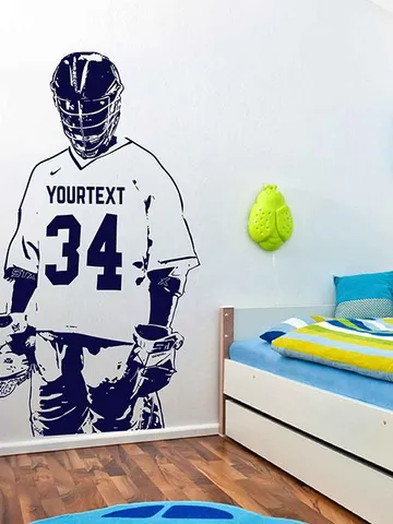 Personalized Lacrosse Wall Decal ik3811 $23.99