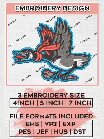 MiLB Beloit Sky Carp Embroidery Design Files, MiLB Beloit Sky Carp Logo, Minor League Baseball Logo Embroidery Designs, MiLB embroidery designs, Machine embroidery designs, Digital Download $6.99