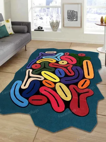 Modern Abstract multi Hand tufted rug 100% wool for living room, bed room, kids room in any size 10x14,10x12,9x12,8x10 Quick up guys!!!! $507.44