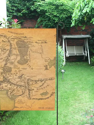 Middle Earth Map Garden Flag (Two Sides Printing, without Flagpole) $24.97