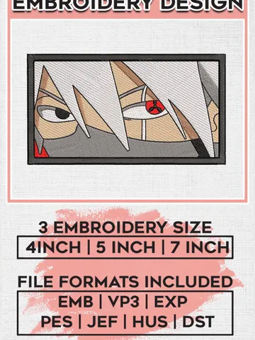 Kakashi eyes embroidery design/ Naruto embroidery Files/ Machine Embroidery Files
EMB_ANIME_254 $6.99