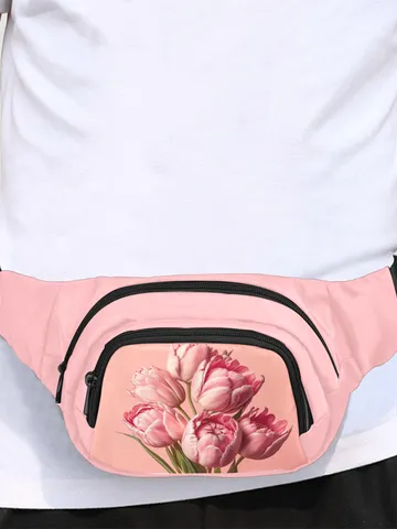 Tulips Flowers Fanny Pack, Waist Bag $39.97