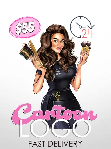 Cartoon Logo fast delivery $55.00