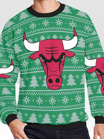 Chicago Bulls Ugly Christmas Sweater, Christmas Sweatshirt $60.00