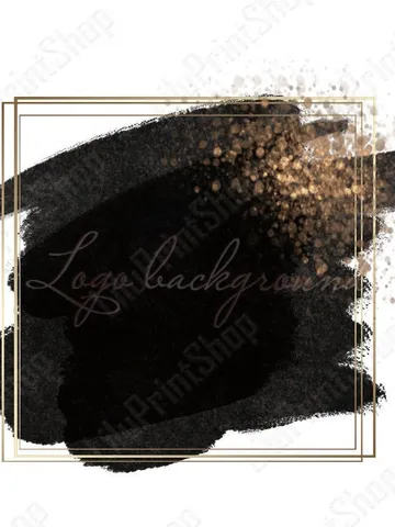 Black Logo Background Png Black & gold brush stroke logo design Business logo design overlay digital instant download $2.85