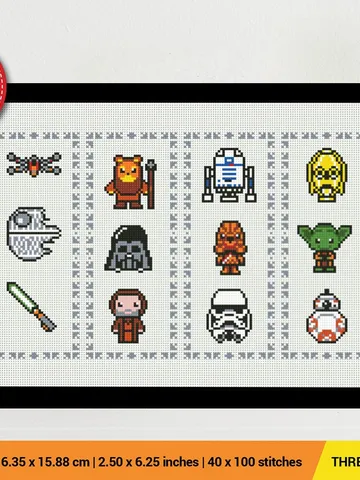 Bookmarks Star Wars Bundle of 4 Cross stitch pattern | Embroidery Pattern | Instant Download | Embroidery Designs $8.60