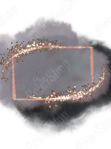 Grey logo png, Black Logo Background overlay , Watercolor Black, grey and Rose gold confetti logo clipart, Instant download $2.85