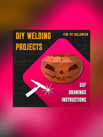 Welding Project Plans Drawings Fire Pit Halloween (DXF, PDF) $49.00