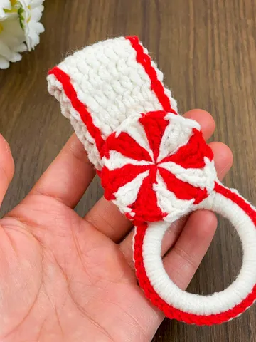 Crochet Candy Cane Towel Holder Pattern PDF, Christmas Kitchen Decor Tutorial, Festive Holiday Crochet Project for Beginners $5.40